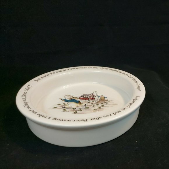 VINTAGE Wedgwood PETER RABBIT Beatrix Potter Baby Child Porridge Cereal Bowl - Picture 6 of 6